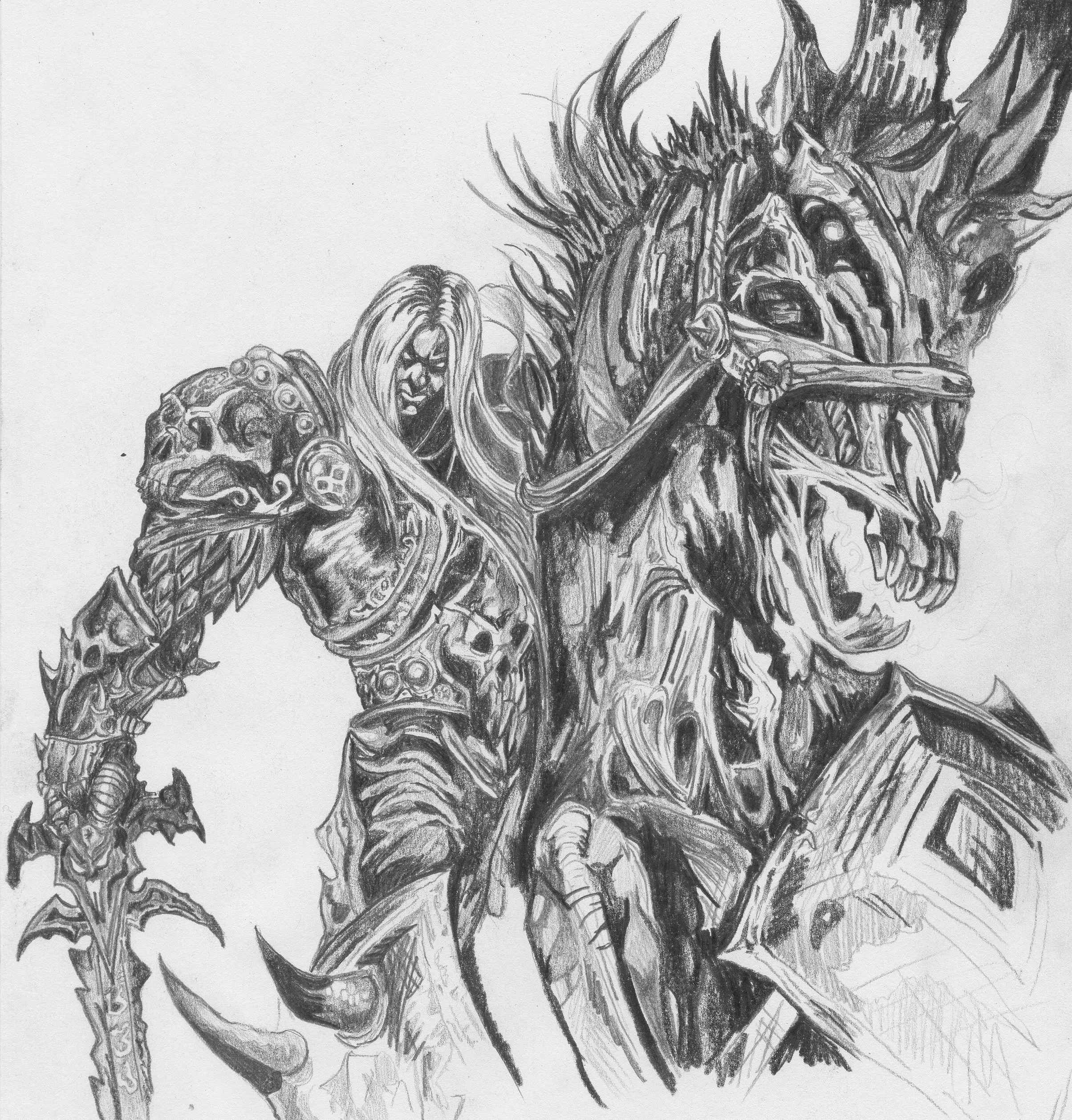 Скетчи варкрафт Артас