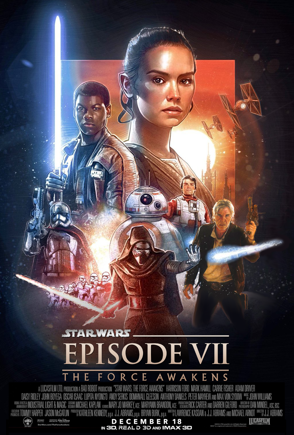 Star Wars Force Awakens Fan Poster by DeviantArt