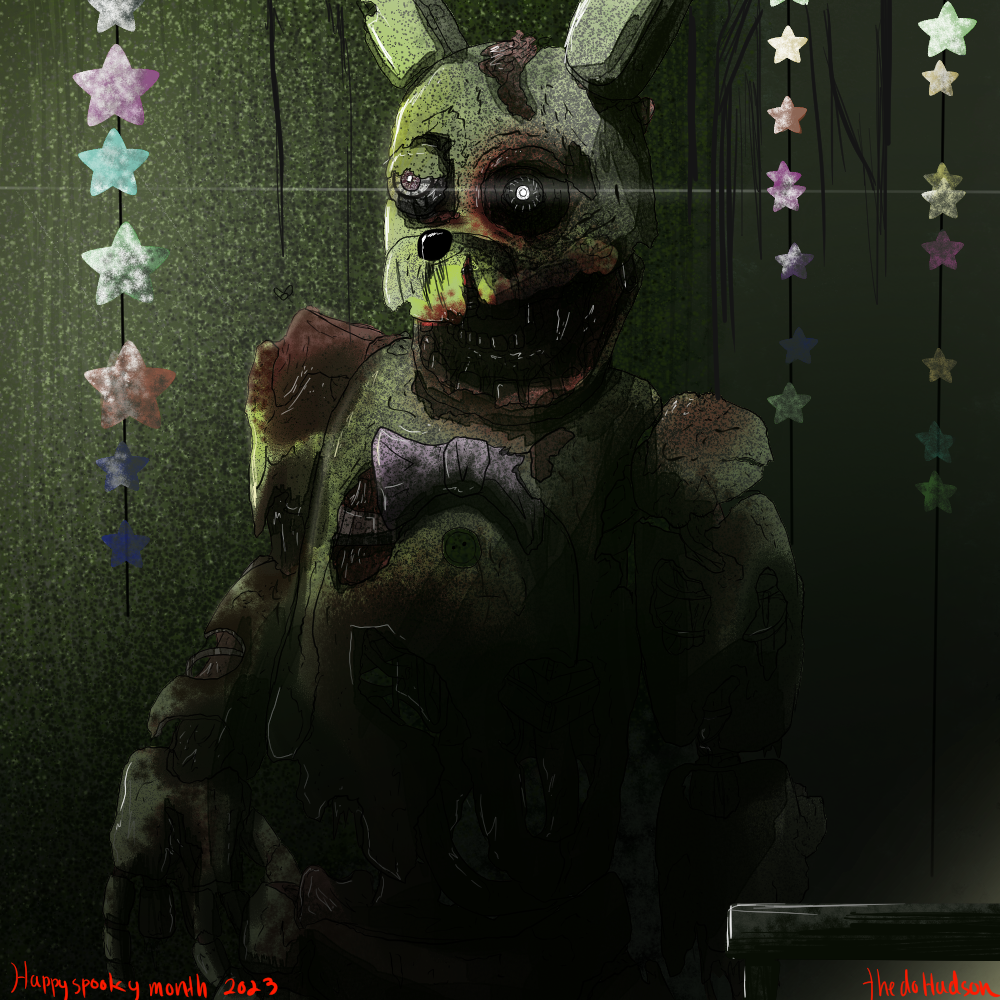 Scary Spring Man Springtrap spooky month by thedoHudson on DeviantArt