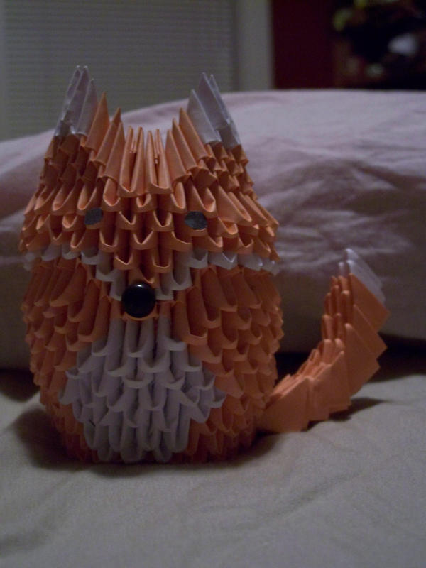 3D modular origami fox