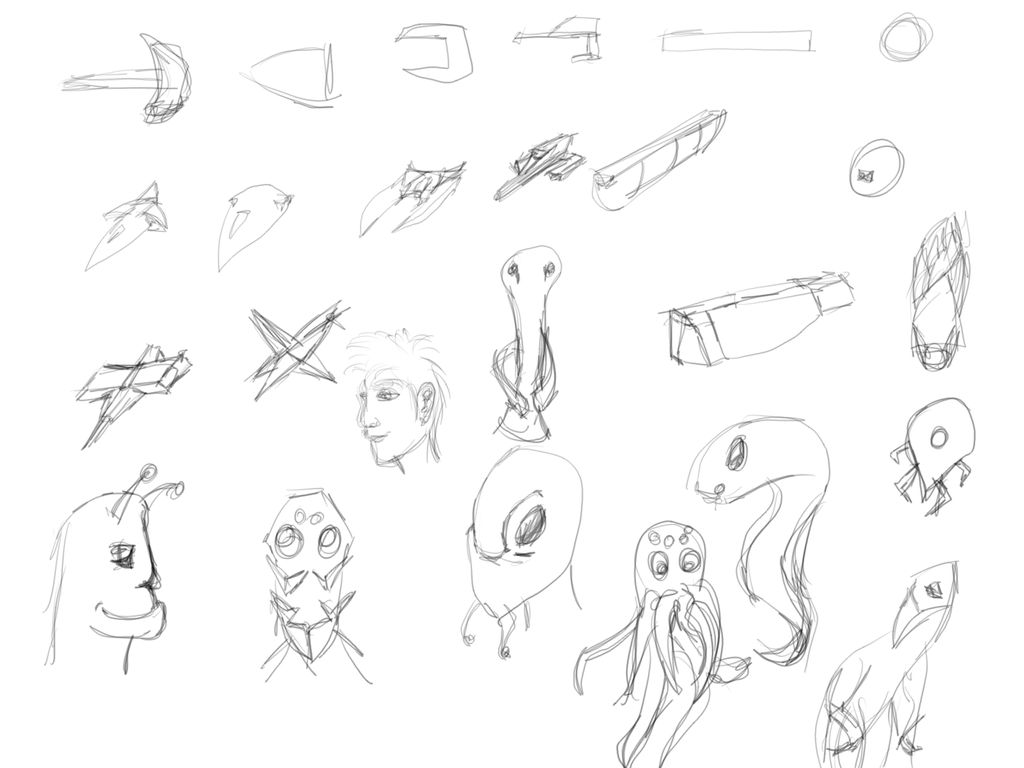 Space Themed doodles