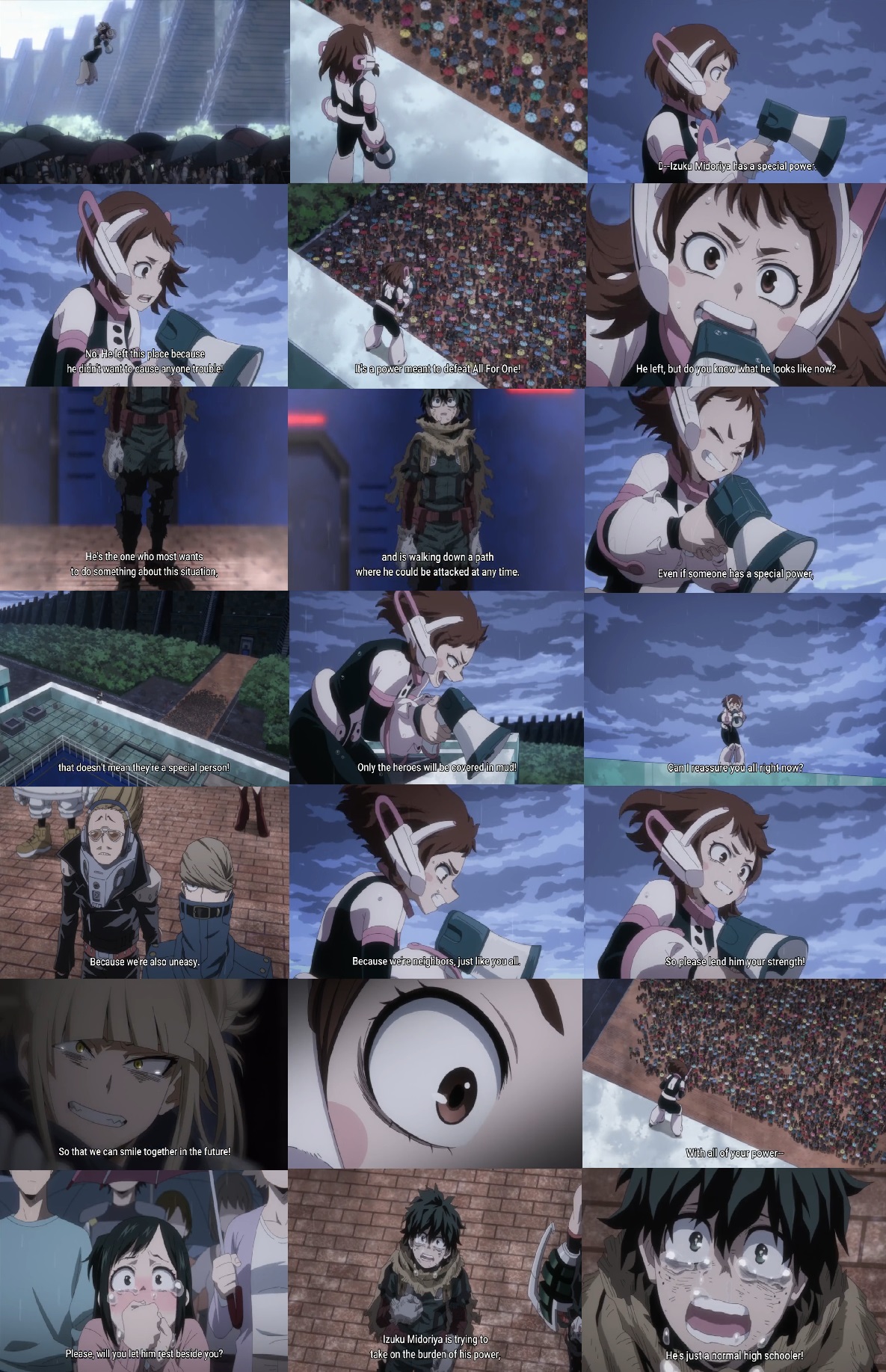 Episode 137 Ochaco's Speech by chaoscontrolmaster on DeviantArt