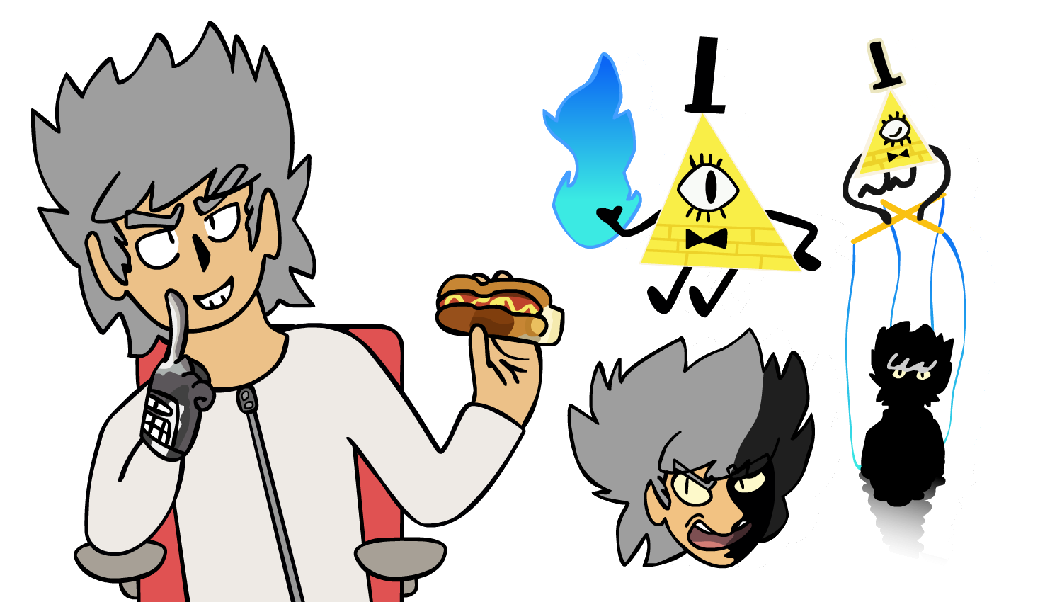 Hotdogs and Bill Cipher