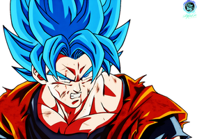 Goku SSJB Damaged (DBZ Style) Edit PNG