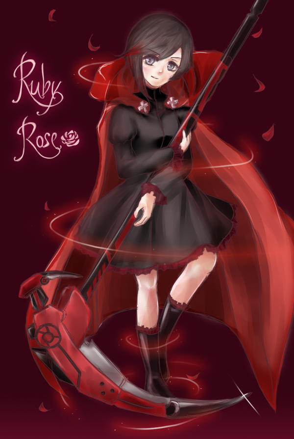 RWBY-Ruby Rose(Coloured Ver.) by zeNoTam on DeviantArt