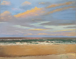 Ocean and beach Pastel landscape (finished)