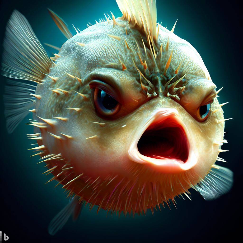 Angry puffer fish by wibberlewobb1 on DeviantArt