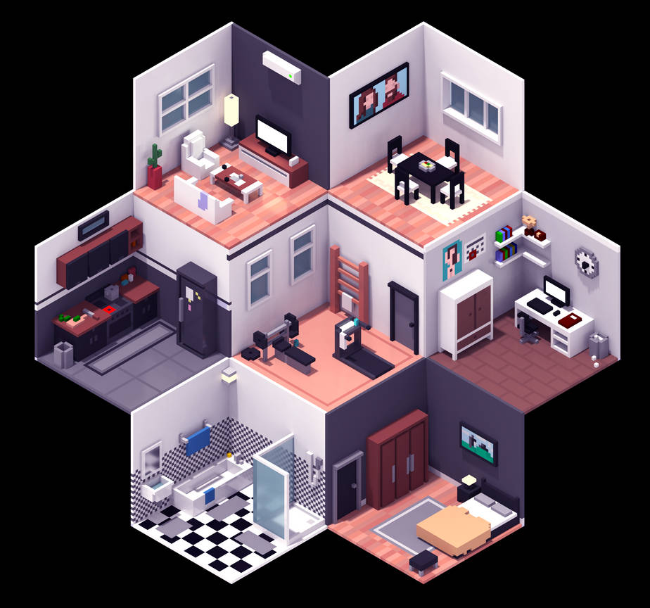 3 d flat. Изометрическое 3d. Изометрия воксель. Изометрия 3д. Isometric Room Blender дом.