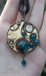 Steampunk pocket watch pendant by ukapala