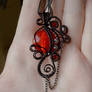 Red gothic pendant