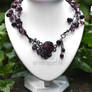 Purple gothic necklace