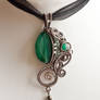 Emerald green fantasy pendant
