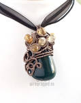 Green jasper pendant by ukapala