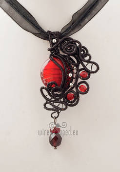 Asymmetric goth pendant