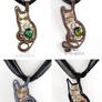 Steampunk kitty pendants enhanced version