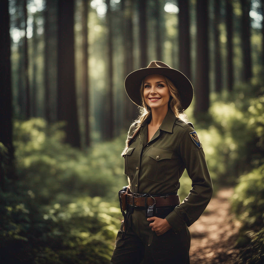 Lay Her Ranger Smiling lady-ranger in a forest by Kerrick89 on DeviantArt