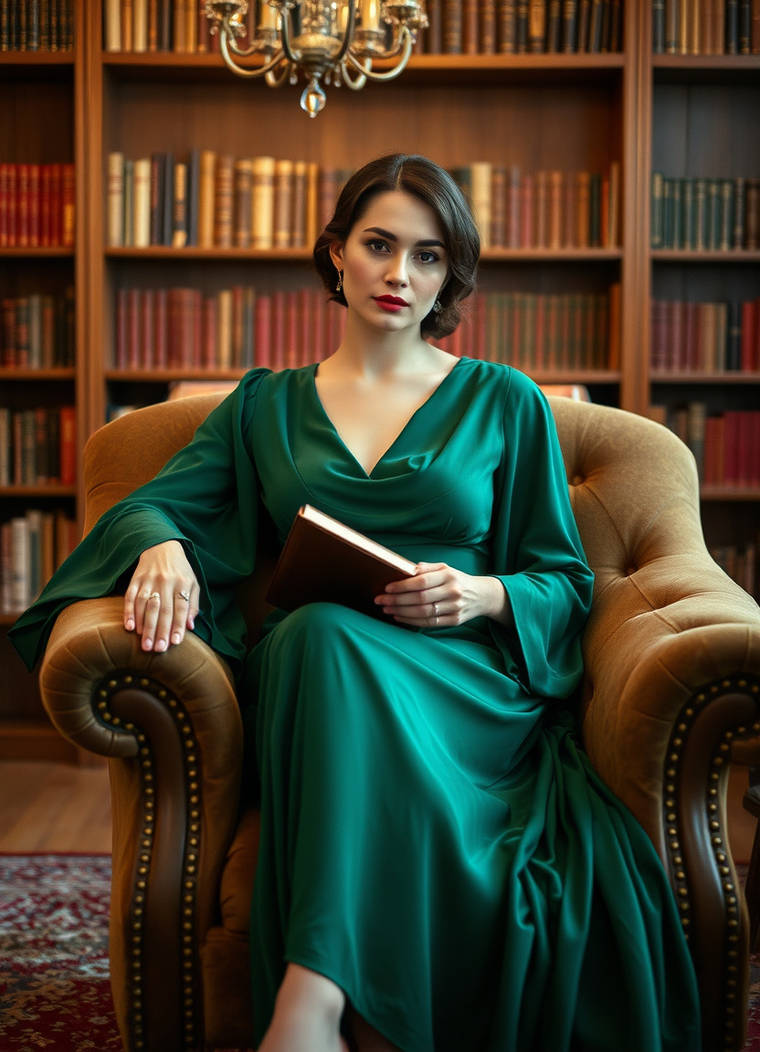Woman in armchair