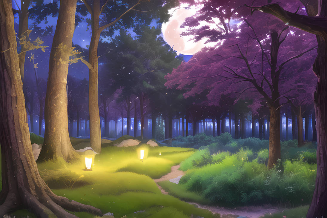 Spring Night Forest Night Forest by InquisEisenhorn on DeviantArt