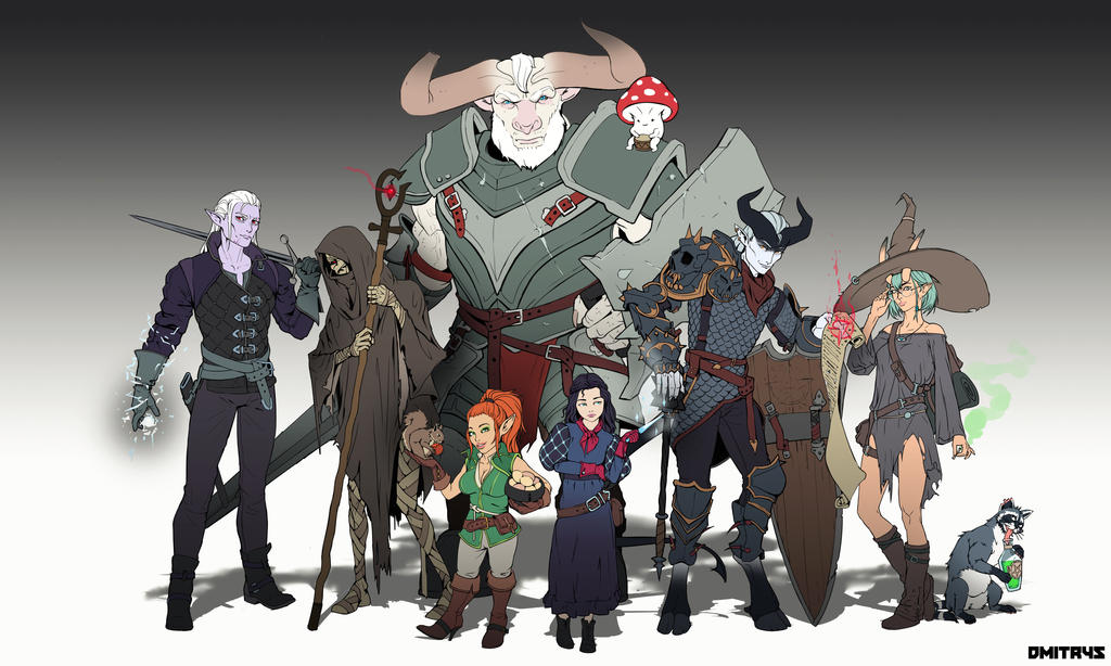 Pathfinder character party by Dmitrys on DeviantArt