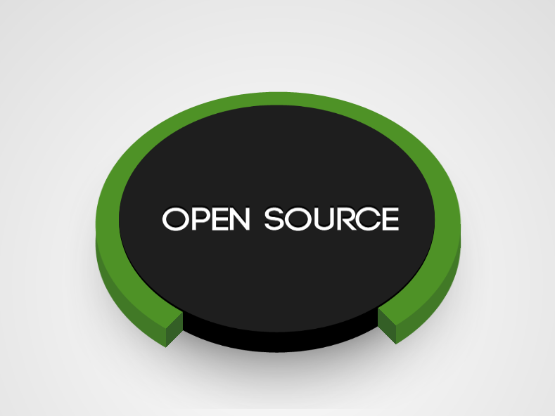 Open Source Concept logo 3D