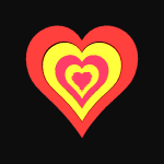 Heart Gif Orange and Red