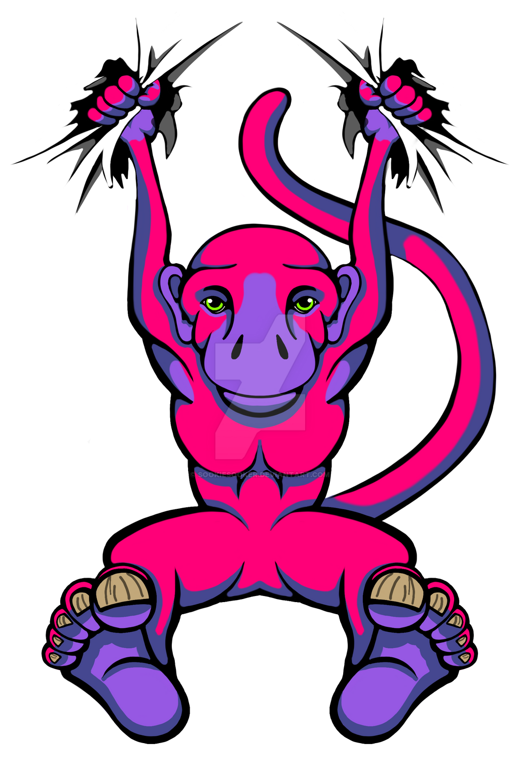 Monkey Trouble Pink and Purple