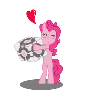 Pinkie Pie Loves Companion Cube