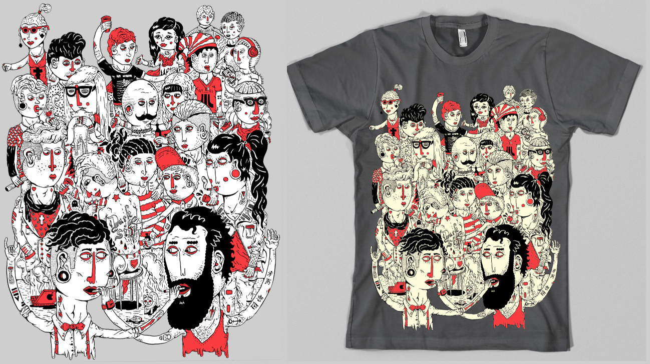 Party people T-shirt design