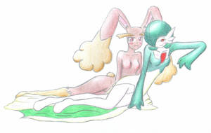 Gardevoir and Lopunny colored