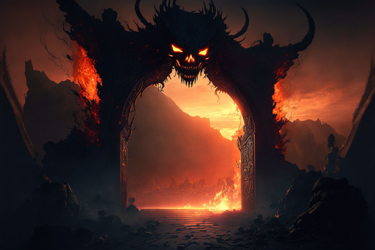 AI Art - The Gates of Hell by Koalafish on DeviantArt