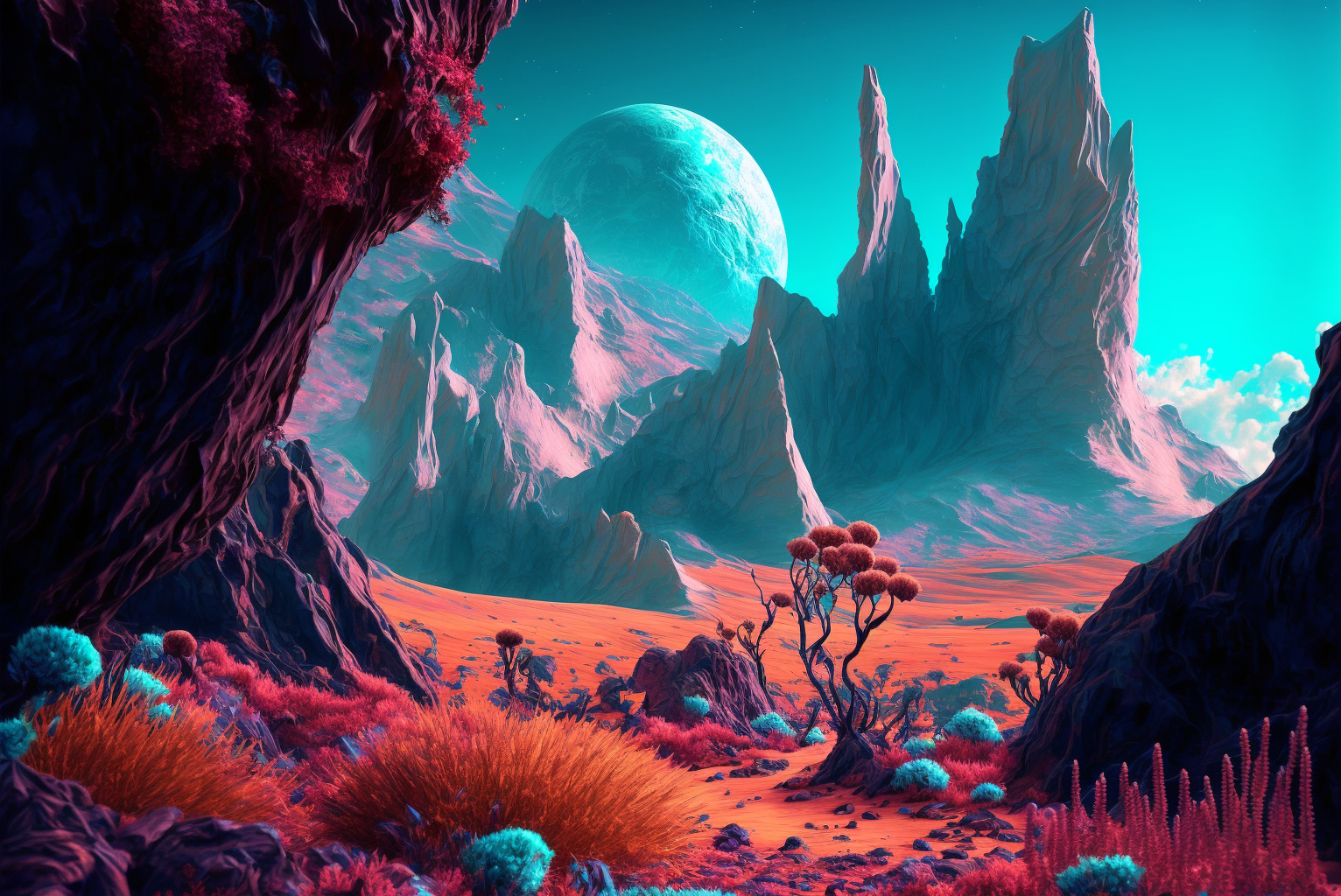AI Art - Alien Landscape by Koalafish on DeviantArt