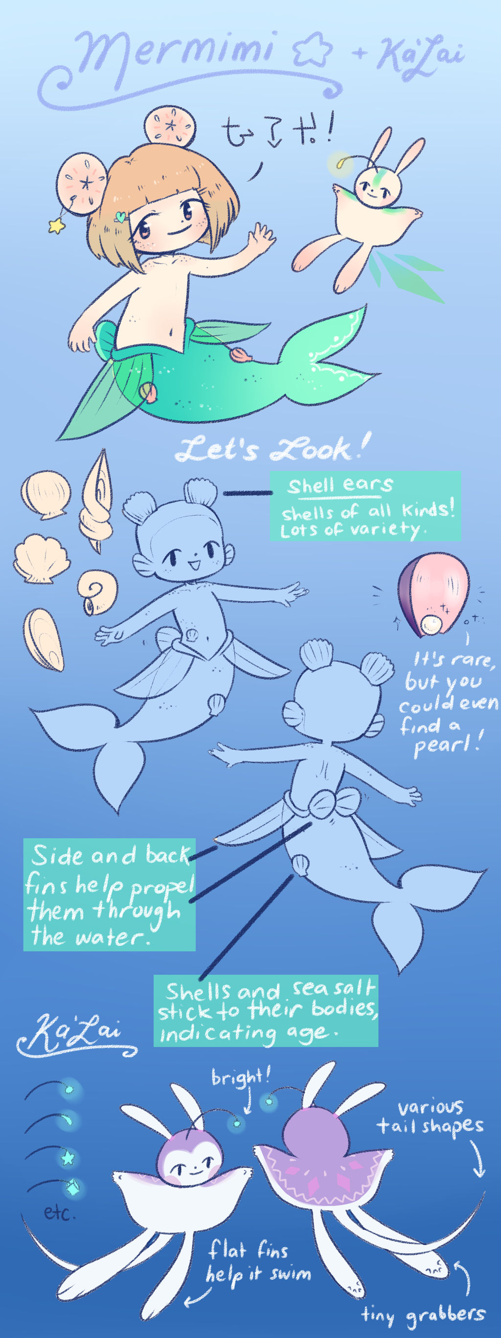 Mermimi and Ka'Lai Info by thewrabbithole