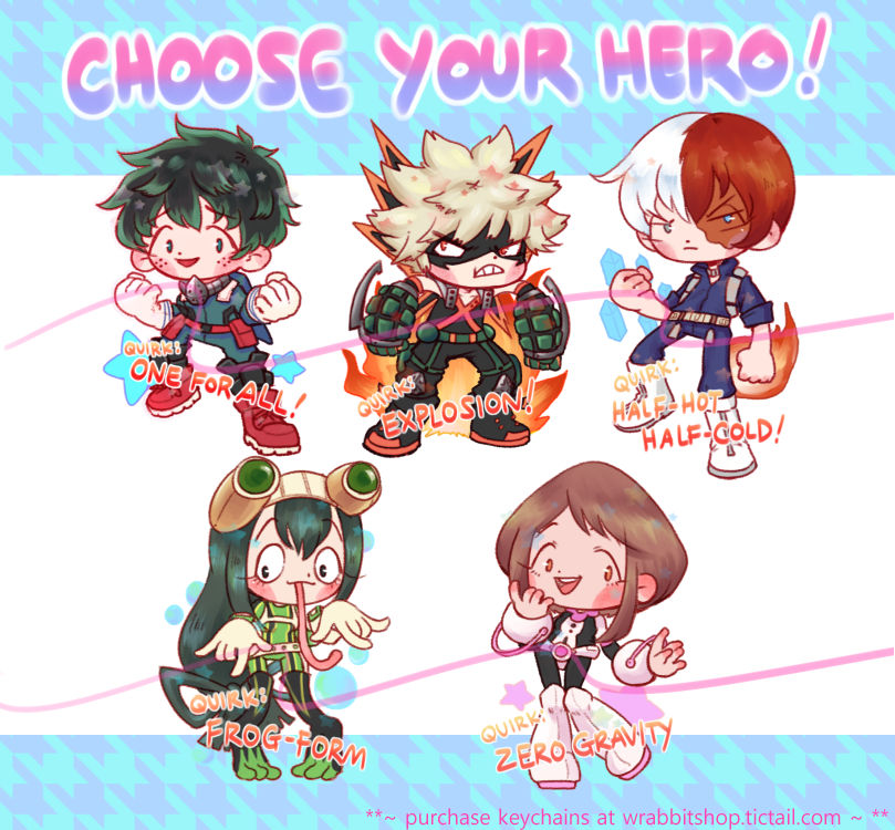 BNHA Chibi Keychains By Thewrabbithole On DeviantArt