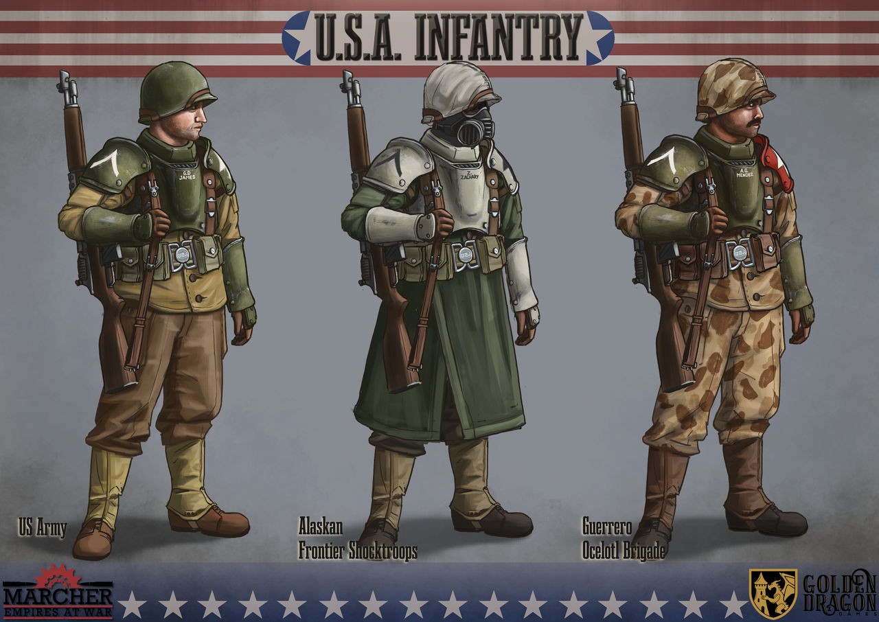 Marcher: Dieselpunk US Infantry colourschemes 1/2 by Strokahof on ...