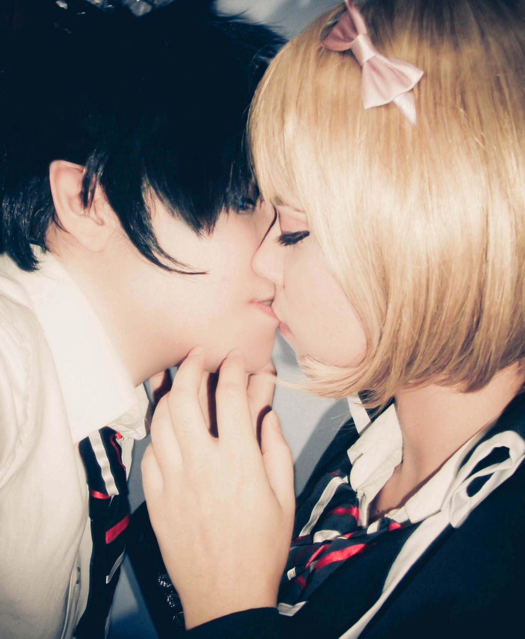 Rin and Shiemi kiss