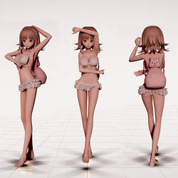 MMD Commission Nanami Chiaki (Swimsuit ver.)