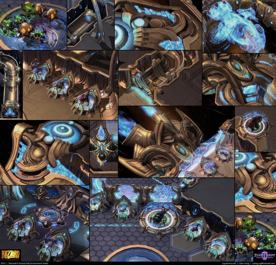 Starcraft II: Protoss Ship Environment Assets 2013