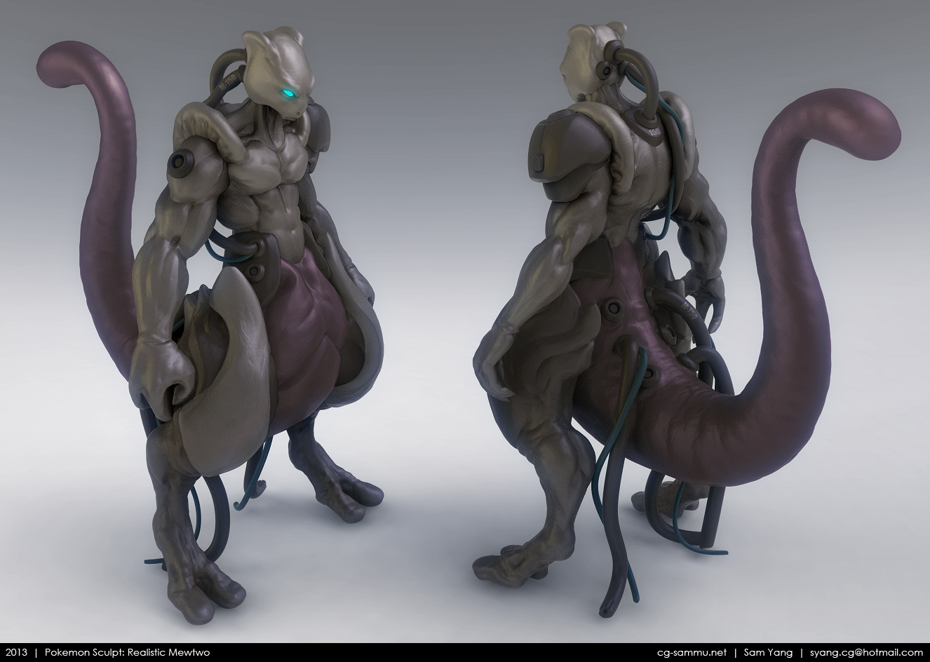 Pokemon Sculpt: Realistic Mewtwo 2013