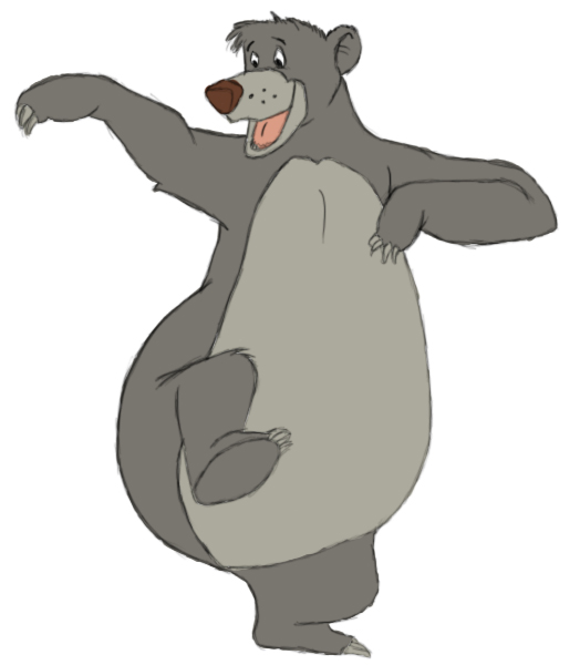 Baloo Render Baloo digital painting by javipk on DeviantArt