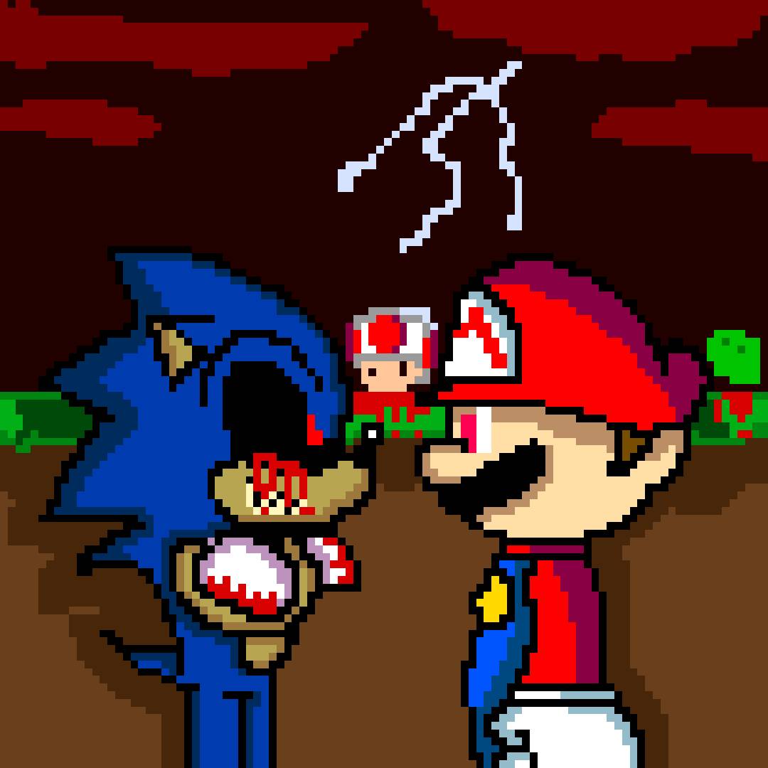 Sonic Exe  Sonic, Satanic art, Mario characters