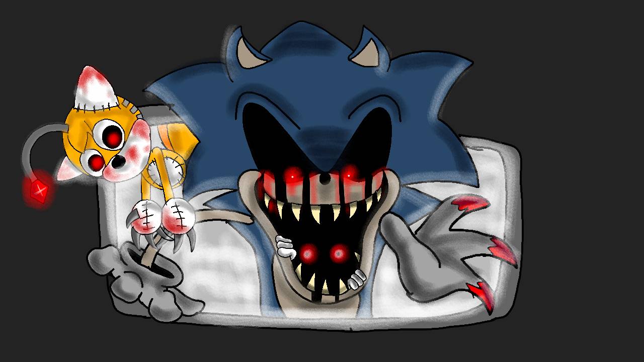 Sonic.exe and Super Sonic.exe  Sonic art, Tails doll, Sonic and shadow