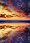 Sunset sky clouds water reflection 2 ~ STOCK by AStoKo