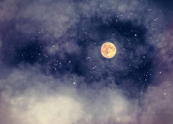 Nightsky moon a S T O C K by AStoKo