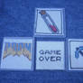 Game themed cross stitch coasters