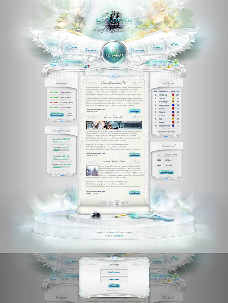 Ataria3 - Webdesign by King--Sora