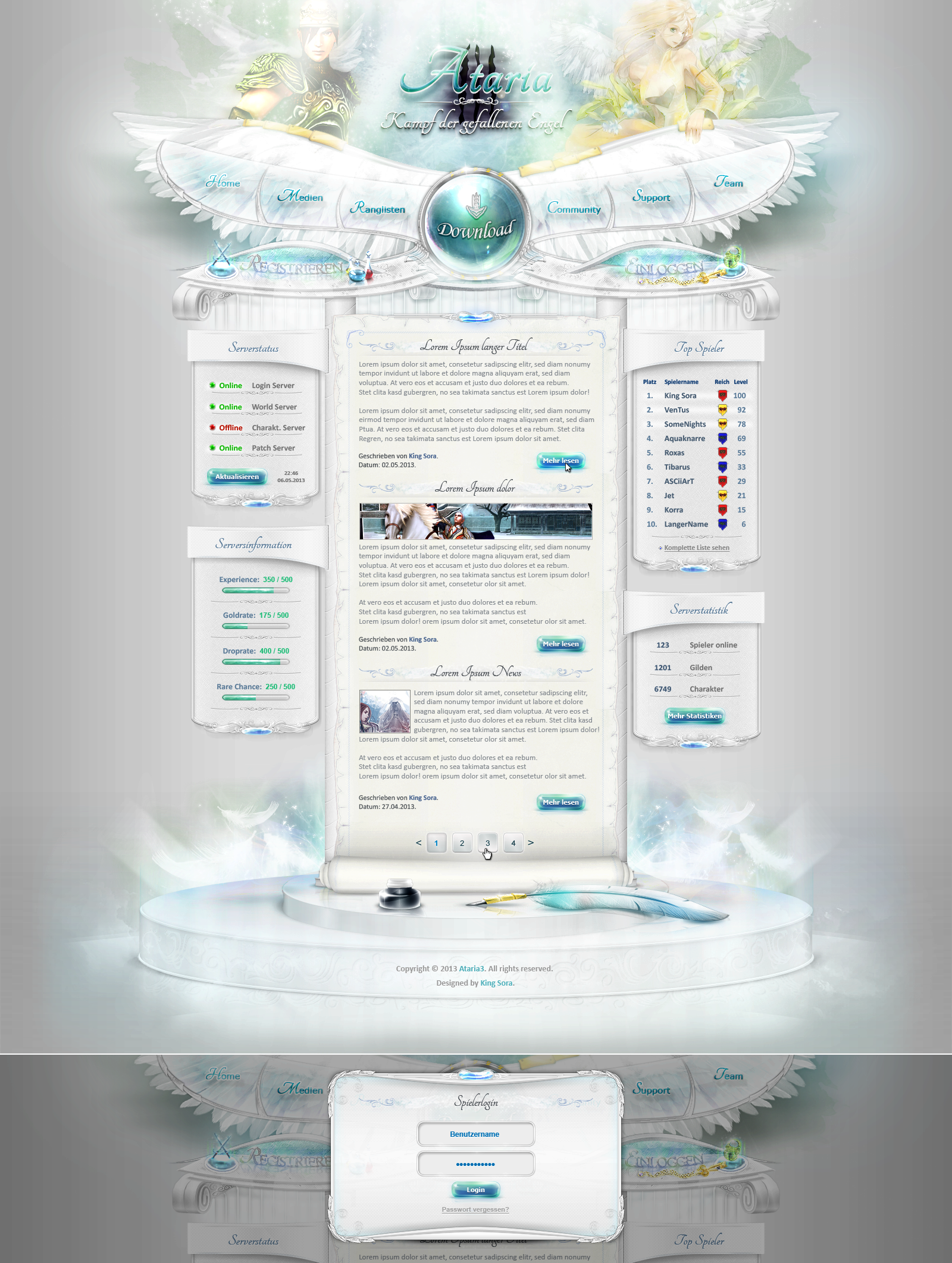 Ataria3 - Webdesign by King--Sora