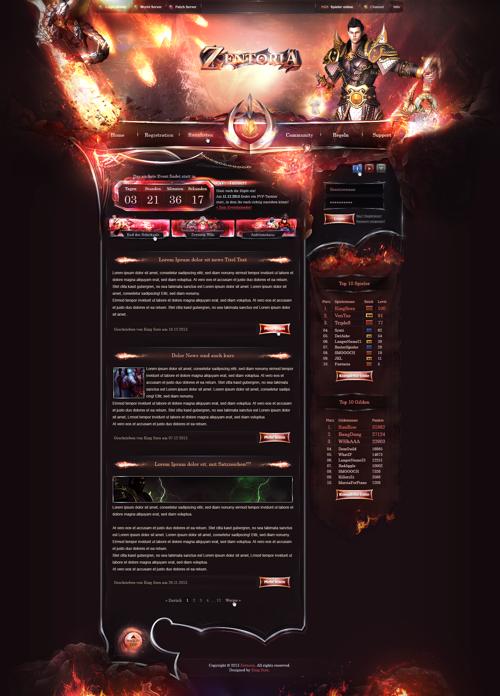 Zentoria - Webdesign by King--Sora