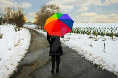 Colorful umbrella...