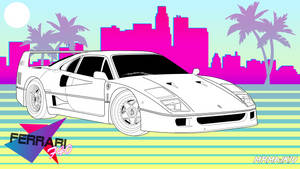 Ferrari F40 - Extremely High Detailed Vector Art