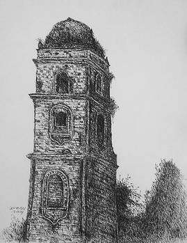 Paoay Bell Tower. pen and ink 2014.